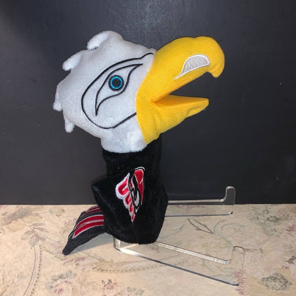 Native Northwest Talon the Eagle Plush hand puppet White/Black One Size